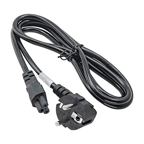 AKYGA AK-NB-01A Netzkabel für Laptop Notebook Netzteile, Scanner, Drucker und LED TV Monitore 3 Pin Polig AC Stromkabel IEC C5 / CEE 7/7 1.5m