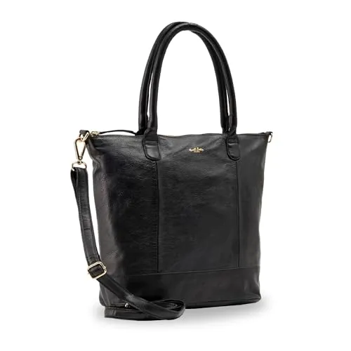 Gusti Leder Shopper Damen Mia – Ledertasche mit Reißverschlussfach, abnehmbarem Trageriemen & 15 Zoll Laptopfach - Ideal für Alltag & Büro