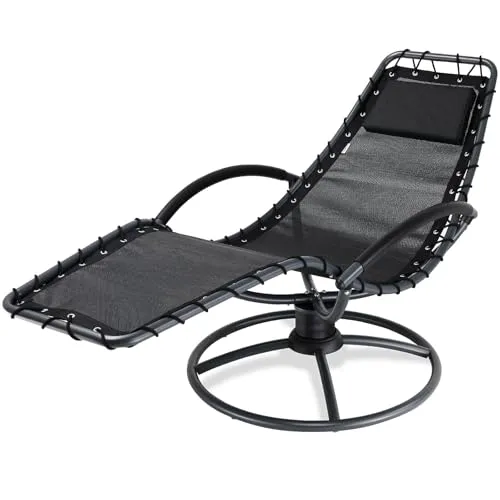 Casaria® Wetterfeste Sonnenliege mit Armlehne und Kissen