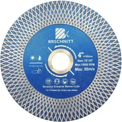 Diamant Trennscheibe 105mm Doppelseitig zum Schneiden und Schleifen für Keramik, Fliesen, Marmor, Naturstein, Granit