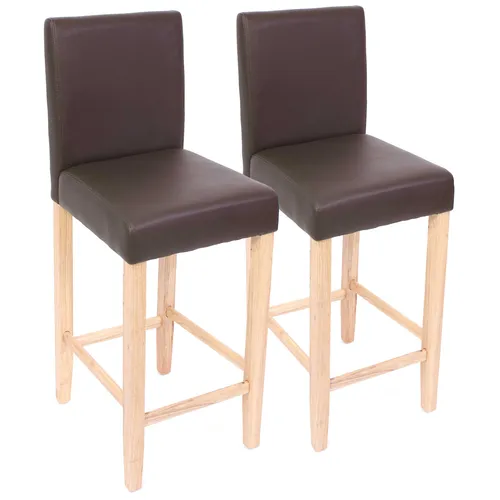 Mendler 2er-Set Barhocker M37 aus Kunstleder - Moderne Barmöbel mit hoher Sitzkomfort und bequemer Rückenlehne, ideal für Esszimmer oder als flexible Sitzgelegenheit.