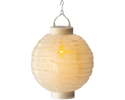 Lumineo Lampion, Flacker Effekt, warmweiß, Solar Gartenleuchte LED Lampion flackernd 20x23cm Kunststoff Warmweiß