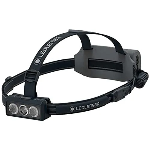 Ledlenser NEO9R Stirnlampe für Sportler - Stirnlampen mit 1200 Lumen, ideal für Laufen und Nachtaktivitäten. Mit rotem Signallicht und schwenkbarem Kopf für optimale Sichtbarkeit und Sicherheit.