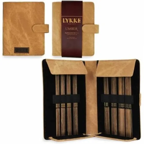 Lykke Driftwood 5144170 Nadelset Nadelspiele, Holz, Umber, Small US 0-5 Set Pouch