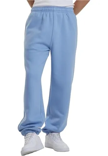 Urban Classics Fluffy Sweatpants PowderBlue, XL - Wanderhosen, bequeme Sweatpants mit elastischem Bund und seitlichen Taschen, ideal für Sport und Entspannung zu Hause.