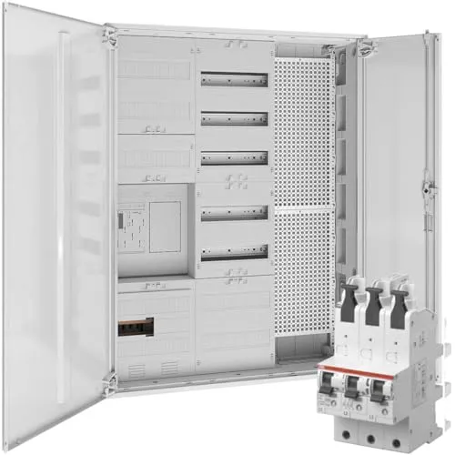 WITTKOWARE Komplett-Zählerschrank, 1x eHZ Zählerplatz/1x Reserveplatz, Verteilerfeld mit APZ, Mediafeld, mit Hauptsicherungsautomat (SLS) 35A