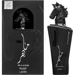 Lattafa Maahir Black Edition Eau de Parfum unisex 100 ml - Exquisiter Duft mit Bergamotte, Jasmin und Moschus, ideal für besondere Anlässe und unvergessliche Präsenz