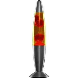 InnovaGoods Lavalampe rot, IG114819 - Tischleuchte in modernem Design, sorgt für entspannende Atmosphäre mit hypnotisierenden Lava-Effekten.