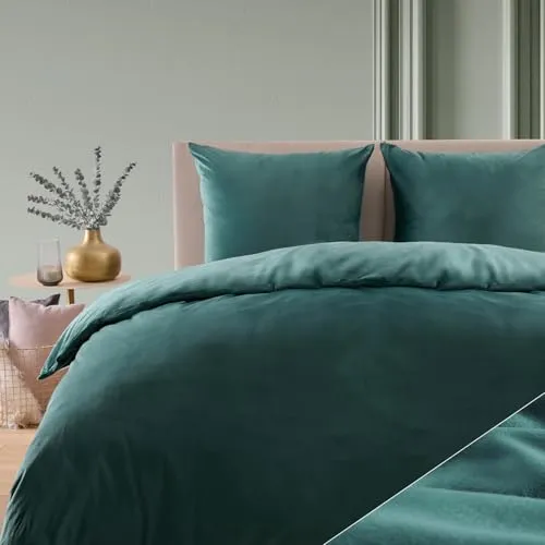 Blumtal Cashmere-Touch Plüsch Bettwäsche-Set - Luxuriöse Bettwäsche-Sets aus extrem weichem Plüsch für ein warmes Kuschelgefühl. OEKO-TEX zertifiziert und pflegeleicht – ideal für gemütliche Nächte!