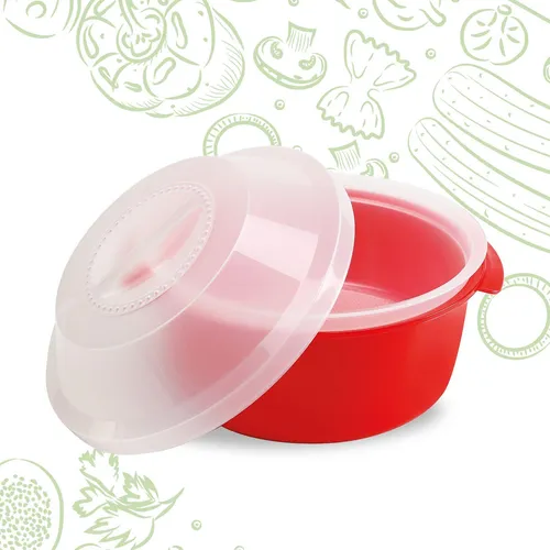 COSMOPLAST Mikrowellen-Dampfgarer, Reiskocher, Nudelkocher für die Mikrowelle. 100 % Italy