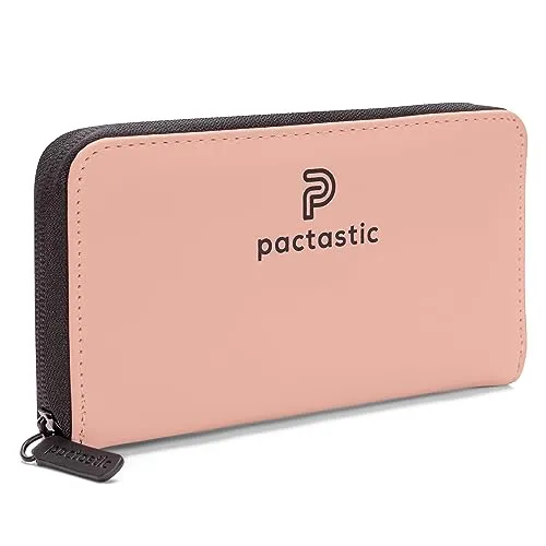 Pactastic Geldbeutel mit 12 Kartenfächer & einem Münzfach | 130 gramm leichtes Portemonnaie für Karten & Bargeld aus wasserabweisendem veganen Tech-Material | 20 x 10 x 2,5 cm