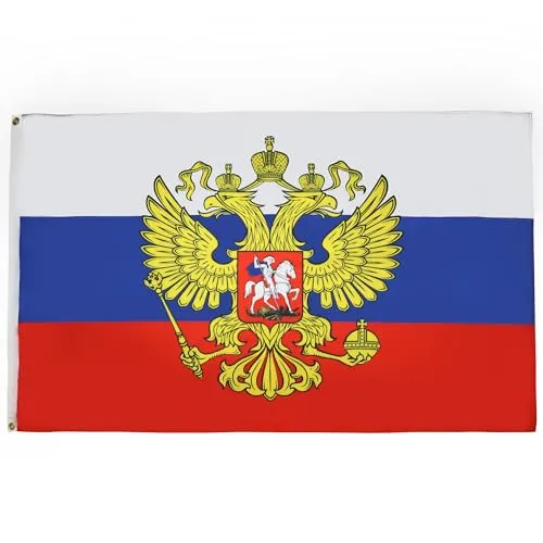 AZ FLAG - Flagge Russland Mit Adler - 150x90 cm - Russische Fahne 90 x 150 Cm Feiner Polyester - Flaggen