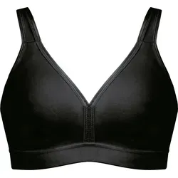 Naturana Damen 86021 BH, Undurchsichtige, Schwarz, 85C - Funktionsunterwäsche mit geformten Soft-Cup-Körbchen, nahtlos und bequem, ideal für den täglichen Tragekomfort dank weicher, breiter Träger.