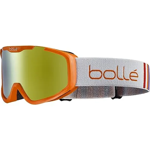 Bollé ROCKET PLUS Ski-Maske für Kinder - UV-Schutz - Komfort & klare Sicht, Orange, Vermillon Cat 3, Skibrille, S, Unisex Kinder