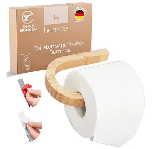 Toilettenpapierhalter Braun von HENNEZ