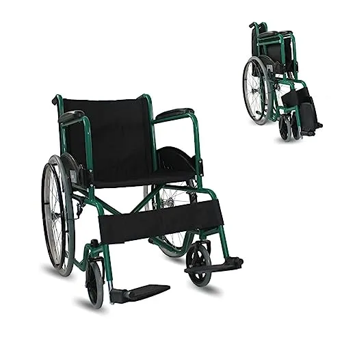 Faltrollstuhl Mobiclinic Alcazaba - Selbstfahrend, Sitz 46 cm - Behinderten-Bedarf - Faltbarer Rollstuhl mit ergonomischem Sitz, Anti-Schock-Reifen und sicherem Bordsteinauflaufsystem für höchsten Komfort und einfache Mobilität.