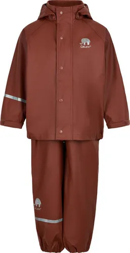 CELAVI Unisex Kinder Basic Rainwear Set - Tortoise Shell, 70 - Regenjacken & -mäntel für Jungen, wind- und wasserfest mit einer Wassersäule von 5000 mm und atmungsaktivem Material für optimalen Schutz beim Spielen im Freien.