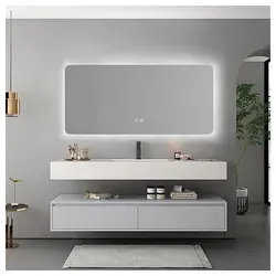 Muxing Badmöbel-Set mit Waschbecken & LED Spiegel, 120 cm