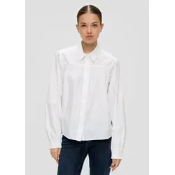 QS Langarmbluse Bluse Hemdbluse aus Baumwolle beige XL (42)