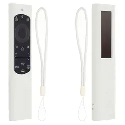 kwmobile Hülle Fernbedienung kompatibel mit Samsung Smart TV TM2280e BN59-01385 / BN59-01386 / BN59-01391A Hülle - Silikon Case für TV Zubehör ... - Weiß