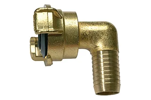 RIEGLER 107782-K 304 GEKA-Winkelschlauchstück, 360° drehbar, Messing blank, LW 25, 1Stk