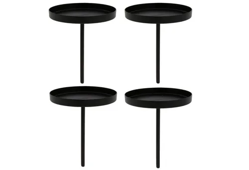 Kerzenhalter aus massivem Metall für Adventskranz - 4er Pack, Schwarz - Praktische und stabile Kerzenhalter für sicheren Halt, ideal für Adventskränze und saisonale Gestecke. Aus solidem Metall, wiederverwendbar und passend für alle handelsüblichen Kerzen.