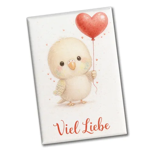 Küken Herzballon Viel Liebe Souvenir Souvenir Magnet