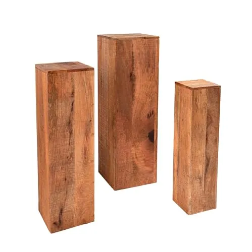 riess-ambiente Beistelltisch MAKASSAR 80cm natur (Set, 3-St) - Ablagetische aus hochwertigem Massivholz, handgefertigt aus Mangoholz, vereinen Stil und Funktionalität für dein Zuhause.