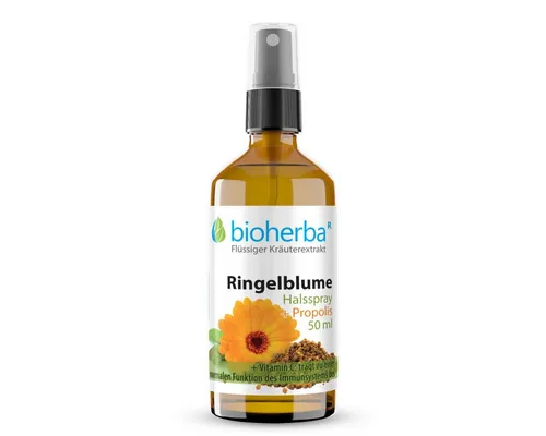 BIOHERBA R Halsspray Ringelblume mit Propolis Extrakt 50 ml Nahrungsergänzungsmittel