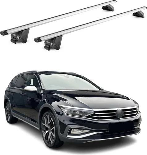 Produktbild Dachträger für VW Passat Variant Alltrack B8 2014-2025 100kg Alu Silber 2x ABE