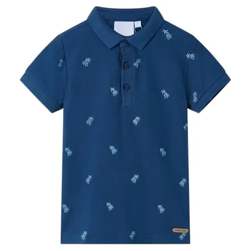 Kinder Poloshirt Polo Shirt Kindershirt Kurzarm Polo Shirt für Kinder Dunkelblau