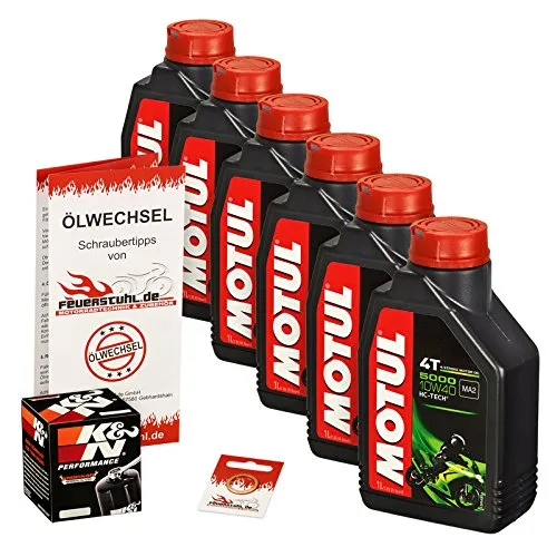 Motul 10W-40 Öl + K&N Ölfilter für Triumph Rocket III (alle Modelle), 04-15