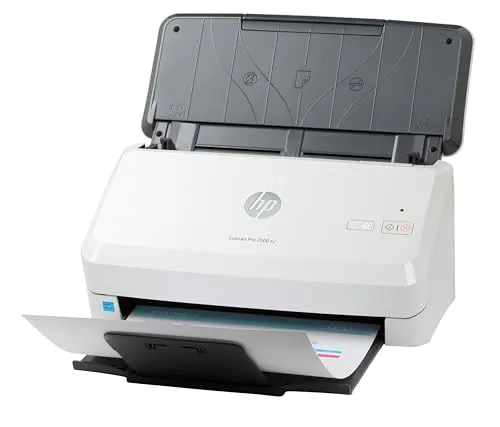 HP ScanJet Pro 2000 s2 - Kompakter 35 S/min Duplex-Scanner mit 50-Blatt ADF und intuitivem Bedienfeld für effizientes Dokumentenscannen