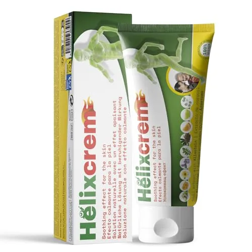 HelixCrem | Natürliche Creme mit Schneckenprotein und Arnika | Lindert Nackenschmerzen und Verspannungen | Ideal für die Massage von Nacken und Rücken | Linderung von Rückenschmerzen