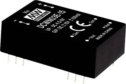MEAN WELL DCWN03B-15 DC/DC-Wandlermodul 100mA 3W Anzahl Ausgänge: 2 x Inhalt 1St.