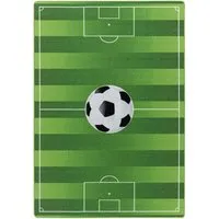 Xxxl Kinderteppich Play 2911 grün - Teppiche, Fußball-Design für kleine Sportfans, schmutzabweisend und waschbar, ideal für Allergiker und Fußbodenheizung geeignet.
