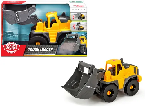 Dickie Toys Spielzeug-Auto Spielfahrzeug Go Real Construction Volvo Tough Loader Bagger 203724010