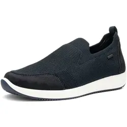 Ara LISSABON Slip-On Sneaker, Komfortweite G in Blau (38 EU) - Halbschuhe mit atmungsaktivem GORE-TEX®-Material, ideal für einen bequemen und lässigen Look. Der Slipper bietet eine gepolsterte, herausnehmbare Innensohle und ist perfekt für breite Füße.