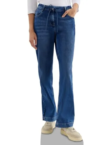 Loose-fit-Jeans STREET ONE für Damen, Gr. 36, blau - Jeans im Loose Fit mit High Waist und sportlichem Gallonstreifen. Ideal für entspannte Freizeit-Looks, aus 77% Baumwolle für höchsten Tragekomfort.