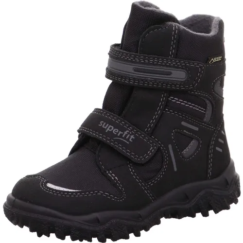 Superfit Jungen HUSKY Boot - Schneestiefel in Schwarz/Grau - Wanderschuhe mit GORE-TEX Ausstattung für warme, trockene Füße und robuster Textilmaterialien, ideal für Abenteuer im Schnee.