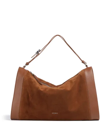 Coccinelle Elinor Suede Beuteltasche cognac E1TL6120101-W11