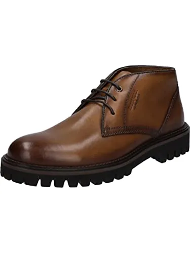 Josef Seibel Herren Schnürstiefeletten Romed 03,Weite G (Normal),Wechselfußbett,Bootee,Booties,halbstiefel,Kurzstiefel,Braun (Cognac),44 EU