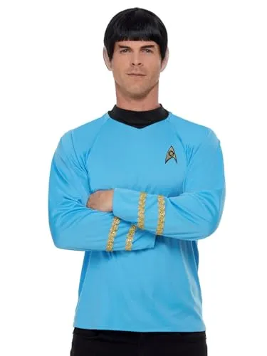 Smiffys Star Trek Wissenschaftsoffizier Uniform - Blau - Original Star Trek Sciences Uniform in Blau, ideal für Kostümpartys. Hochwertige Verarbeitung und geprüft nach EU-Sicherheitsstandards für sorgenfreies Tragen.