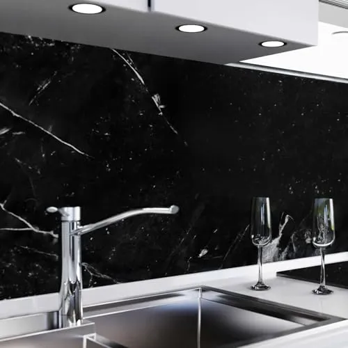 danario Küchenrückwand selbstklebend in schwarz von danario