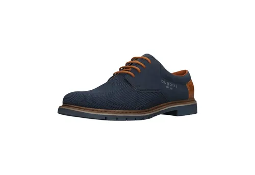 bugatti Schnürschuh Blockabsatz, Businessschuh, Abendschuh mit Logoprägung