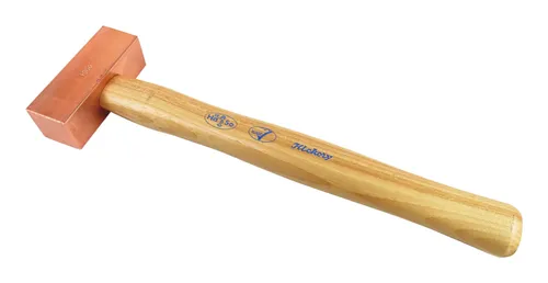 Haso Kupferhammer 750g mit Hickorystiel - Hämmer, ideal für präzises Arbeiten ohne Beschädigung empfindlicher Oberflächen dank weichem Kupferkopf.