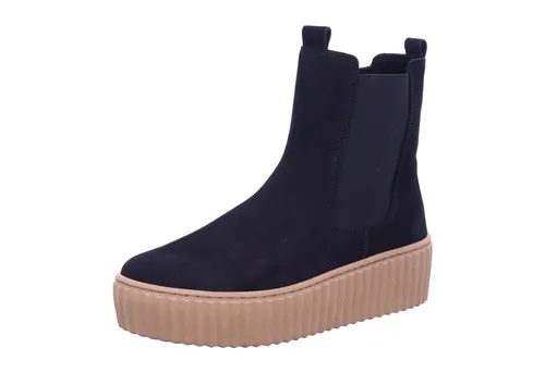 Gabor Stiefelette schwarz 51⁄2 - Wanderschuhe mit Plateauabsatz aus hochwertigem Velourleder, ideal für Komfort und Stil in der Natur.