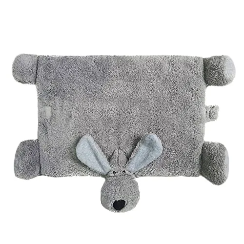 Nobby 61786 Kuschelmatte Doggy grau 90 x 60 cm - Hundebett, weiche Plüschmatte im Hundedesign, mit Klettverschluss zur Fixierung und waschbar bis 30°C – ideal für gemütliche Stunden Ihres vierbeinigen Freundes.