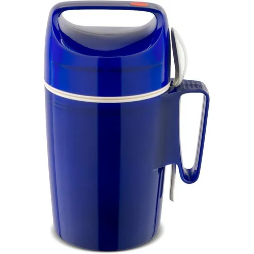 ROTPUNKT Isolier-Speisegefäß 0,85 l - Hyper Blue - Thermobehälter aus robustem Kunststoff, hält Speisen stundenlang warm oder kalt und ist ideal für unterwegs.