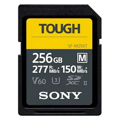 Sony SDXC-Karte 256GB Cl10 UHS-II U3 V60 TOUGH - Robuste, wasserdichte SD-Karte mit ultraschneller Lesegeschwindigkeit bis zu 277 MB/s für Profis